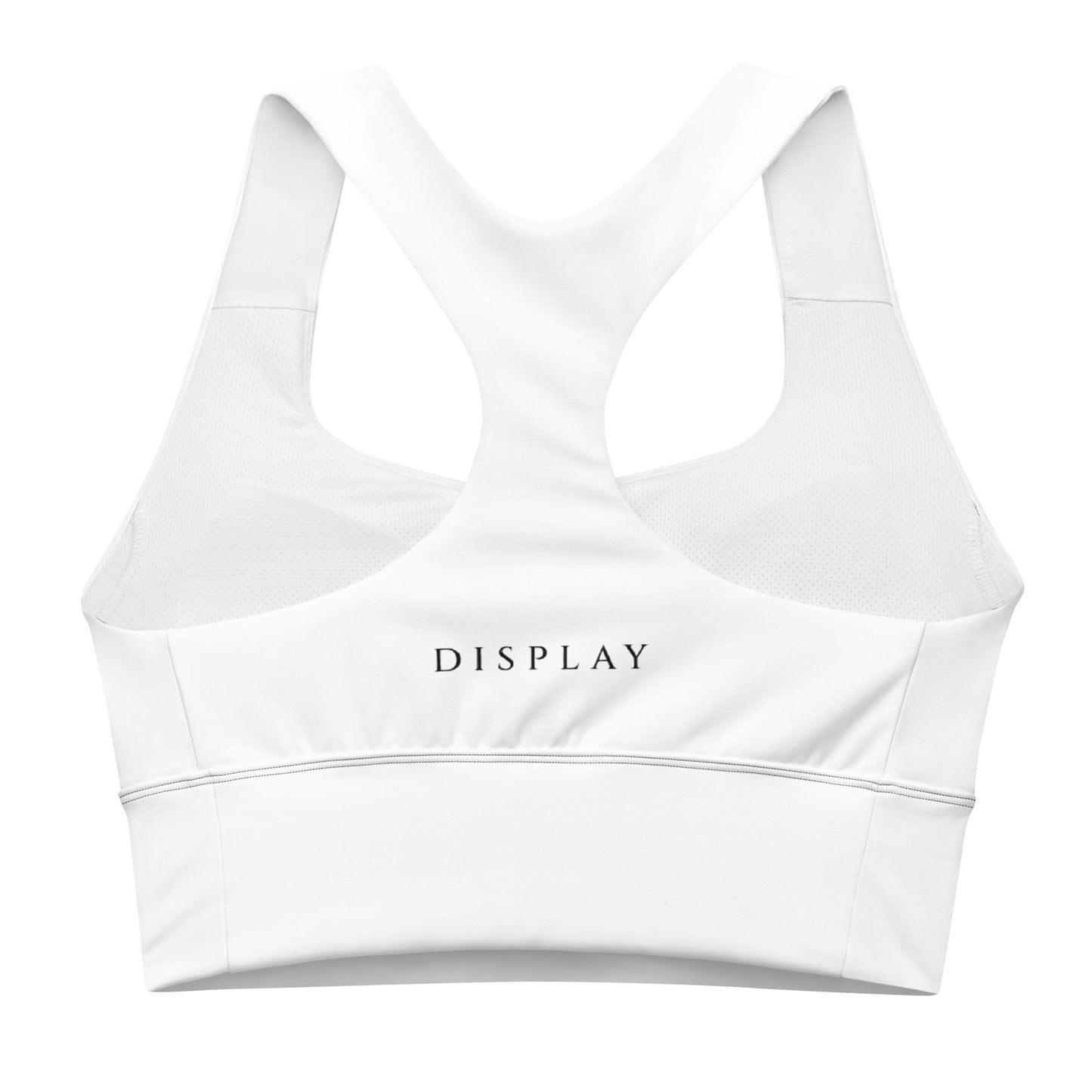 White Sports Bra Black Stitch