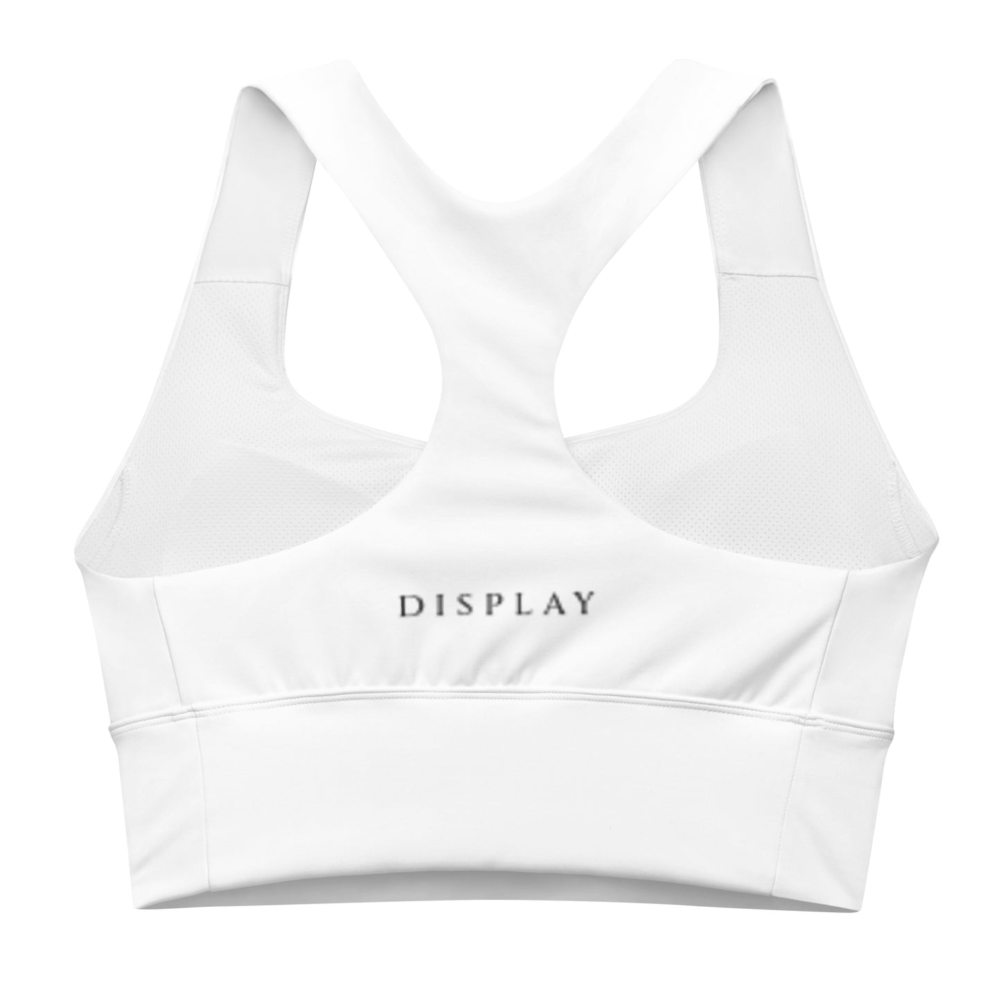 White Sports Bra White Stitch