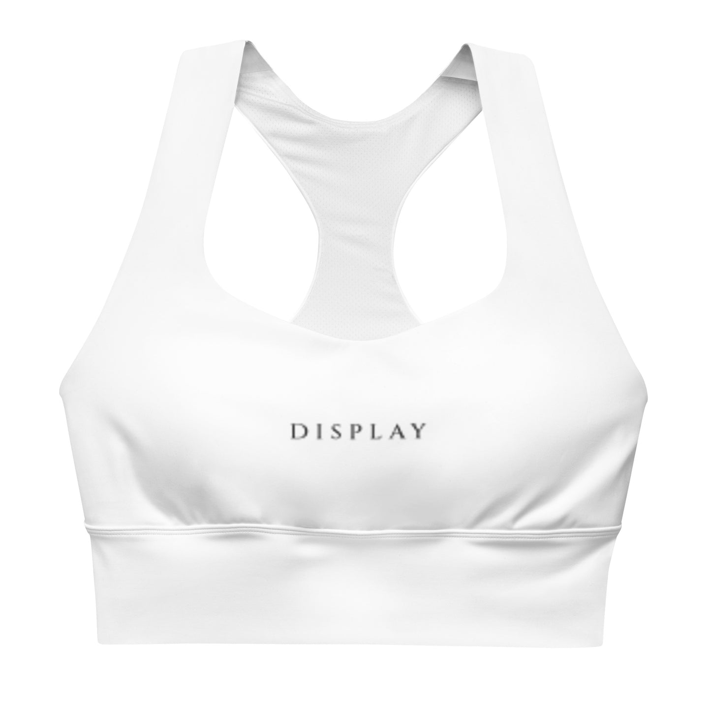 White Sports Bra White Stitch