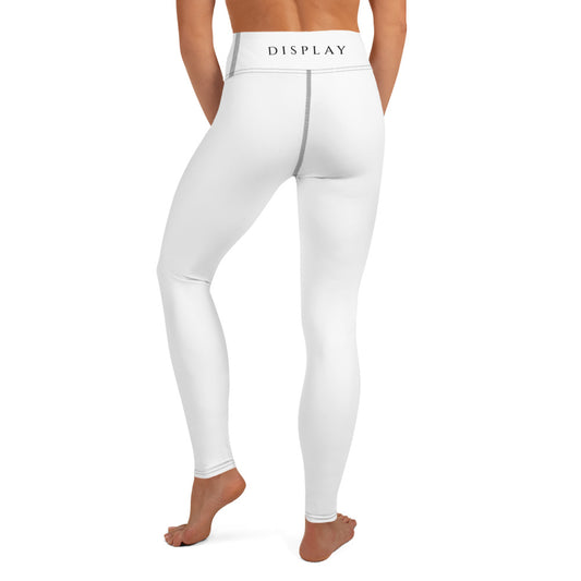 White Leggings Black Stitch